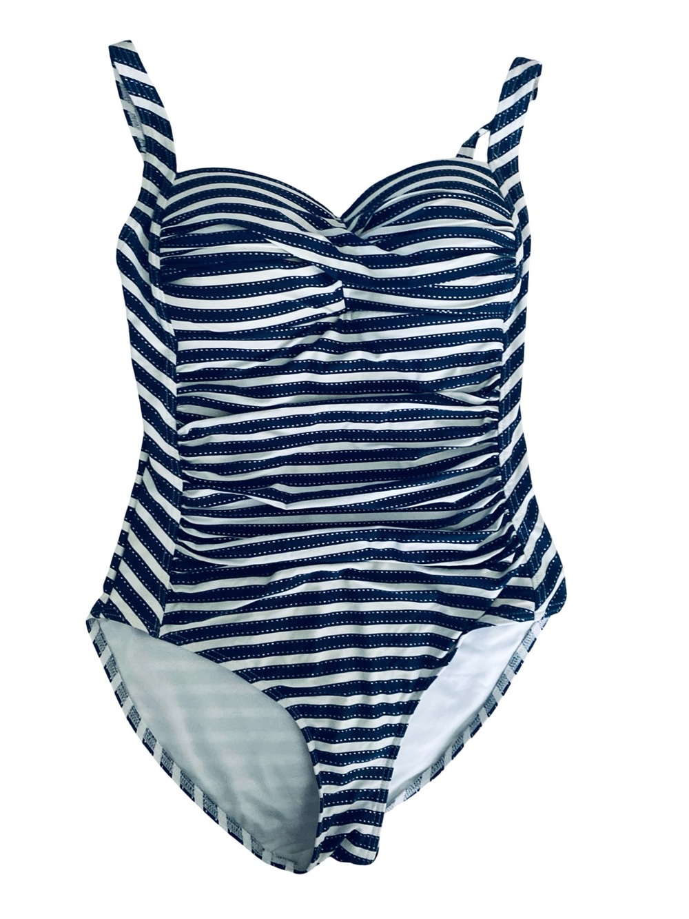 Nip Tuck Navy and White Striped Swimsuit -6